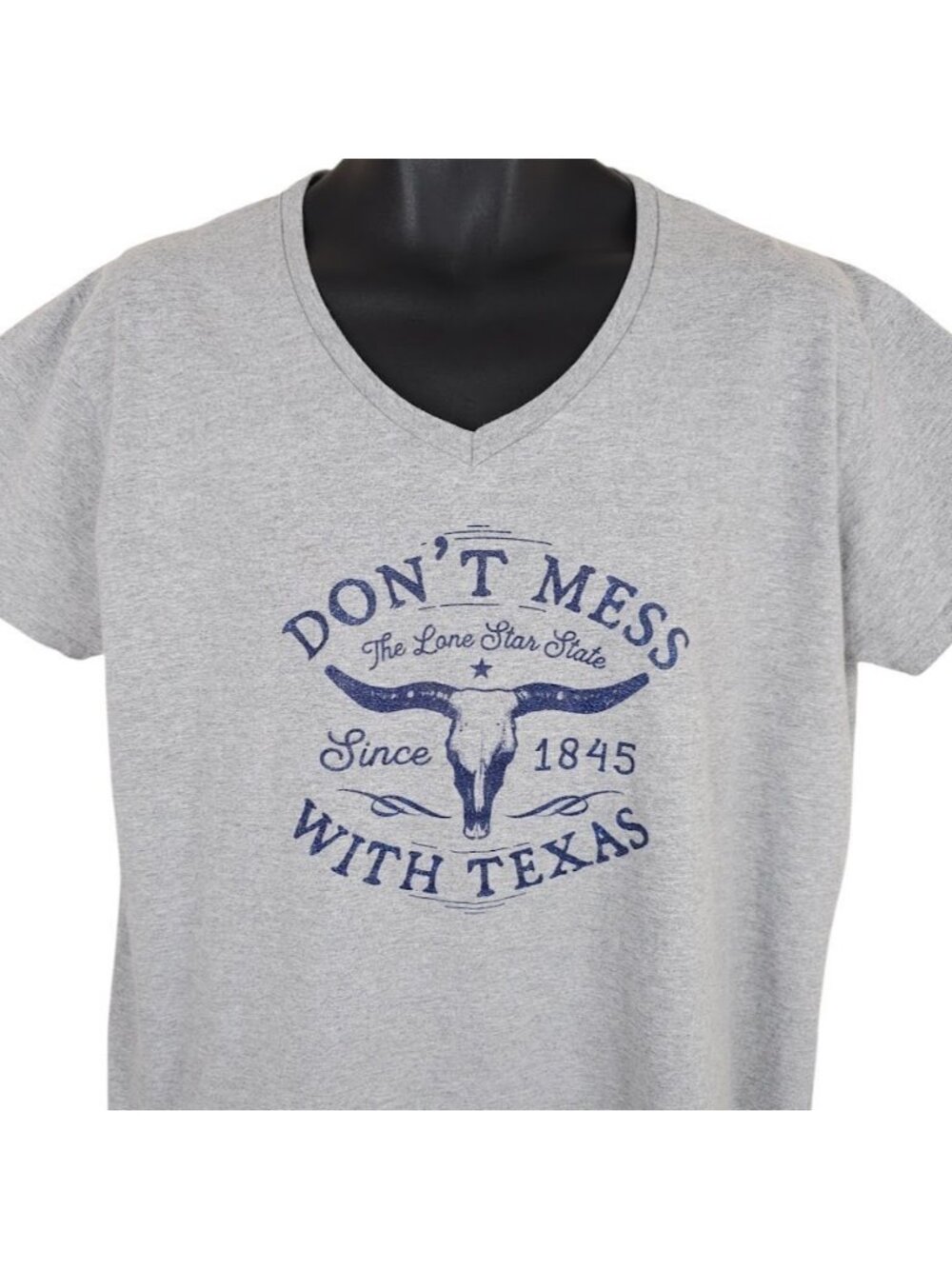 Dont Mess With Texas T Shirt Womens Size 2XL Gray Travel Destination Tee